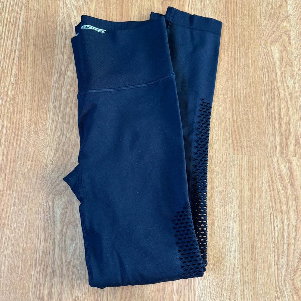 Victoria Secret Sport Workout Leggings with Leg Panel Detailing Navy Blue Size L